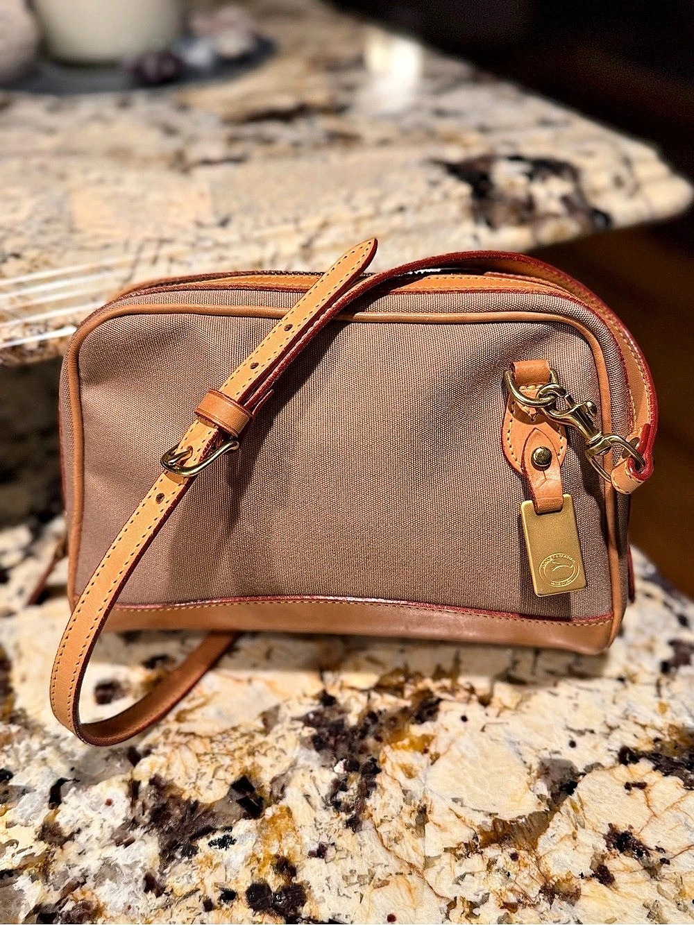 Dooney & Bourke Vintage Canvas Crossbody Bag with Leather Trim and Hang Tag - Picture 7 of 12